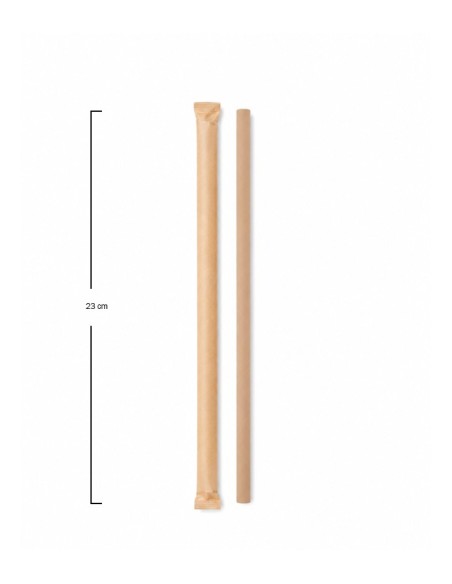 Pajita Papel Enfundada Kraft 8x230mm - Betik (6000Uds)