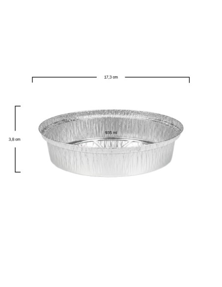 Envase de aluminio redondo (125uds)