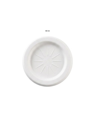 Tapa Salsera de Bagazo Blanco 60ml - Betik (3000Uds)