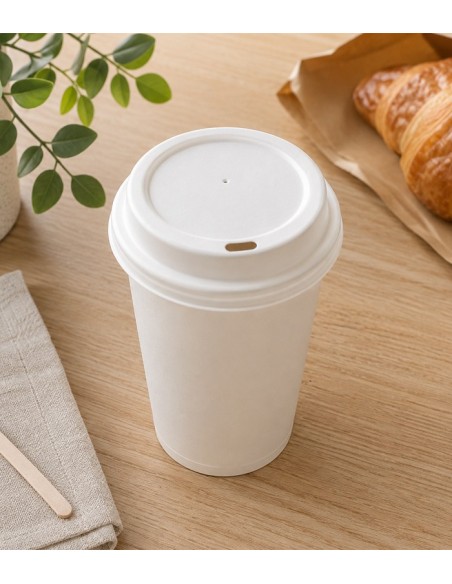 Tapa Bagazo Blanco para Vaso 240ml (1000uds)
