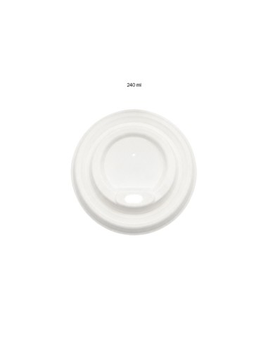 Tapa Bagazo Blanco para Vaso 240ml (1000uds)