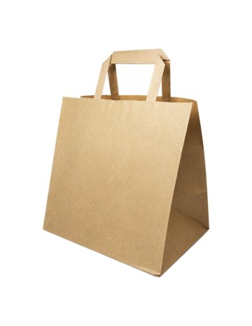 Bolsa Kraft Base Ancha 32x37+22 cm | Ecológica y Resistente