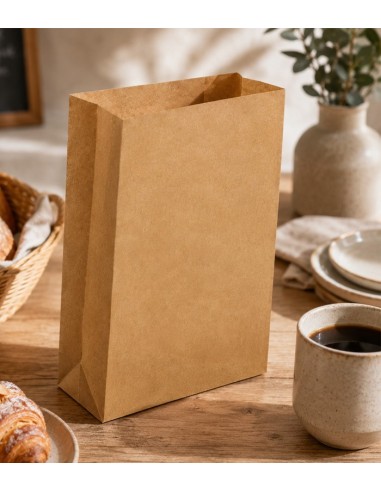 Bolsa de papel kraft 15x28+6cm (1000uds)