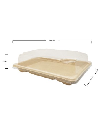 Bandeja Sushi Bagazo con Tapa Antivaho - Betik (250Uds) 2