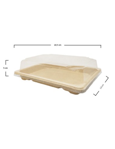 Bandeja Sushi Bagazo con Tapa Antivaho - Betik (250Uds)