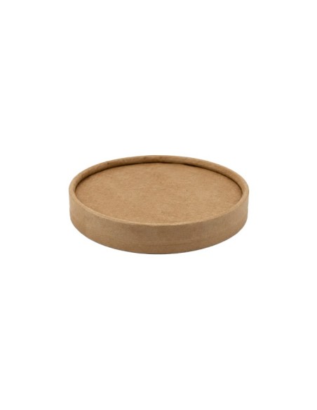 Tapa de tarrina alta de kraft 350ml (500uds)