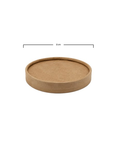 Tapa de tarrina alta de kraft 350ml (500uds)