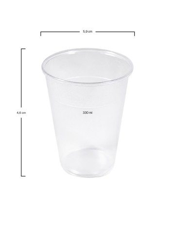 Vaso Plástico PP Transparente Flex 330ml (1000Uds) 2