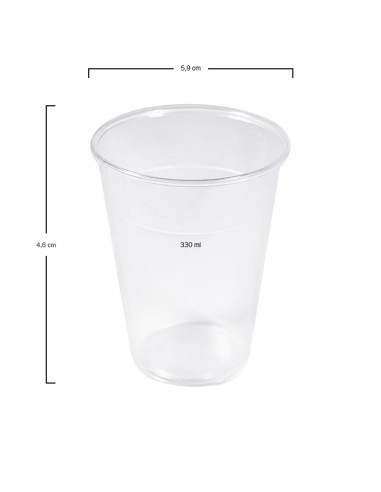 Vaso Plástico PP Transparente Flex 330ml (1000Uds)