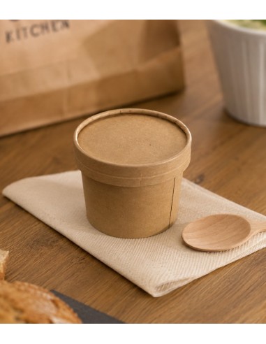Sopera Kraft con Tapa 240ml - Betik (250 Uds)