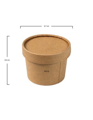 Sopera Kraft con Tapa 240ml - Betik (250 Uds) 2