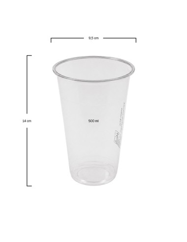 Vaso Pla Bio 16oz 500cc caja (180Uds)