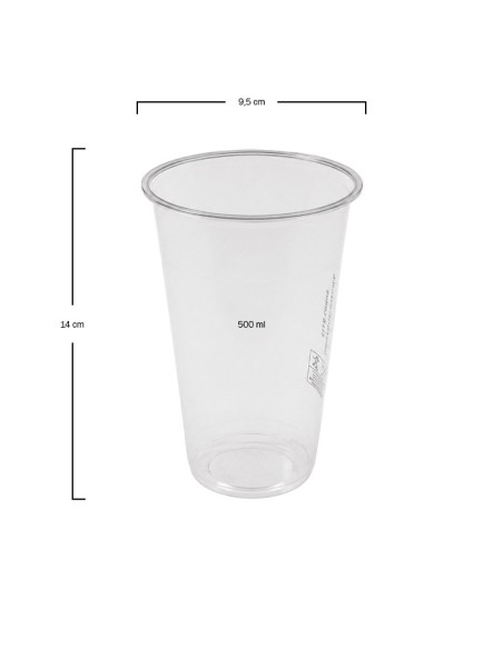 Vaso Pla Bio 16oz 500cc caja (180Uds)