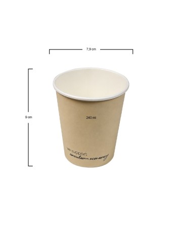 Vaso de Cartón Kraft 240ml (1000Uds) 2