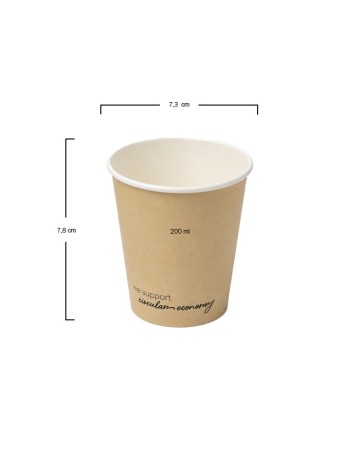 Vaso de Cartón Kraft 200ml (3000Uds) 2