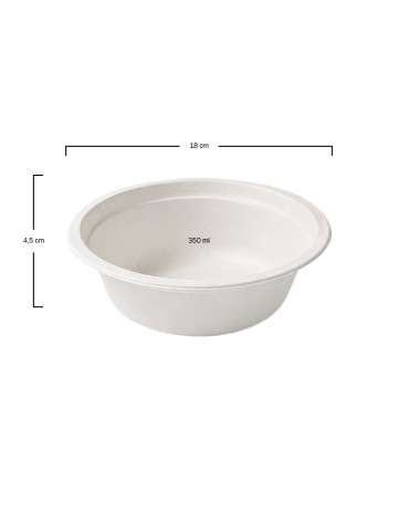 Bol Biodegradable de Fibra 350 cl | Bowl Ecológico Hostelería 2