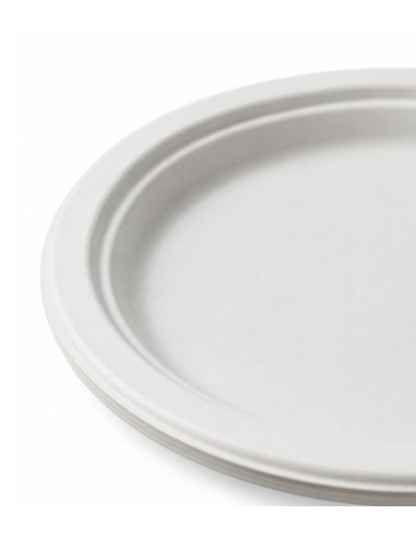Plato Llano Biodegradable de Fibra | Desechables Ecológicos