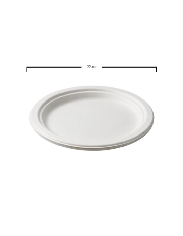 Plato Llano Biodegradable de Fibra | Desechables Ecológicos 2