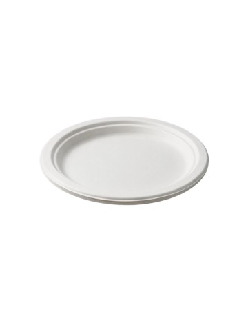Plato Llano Biodegradable de Fibra | Desechables Ecológicos