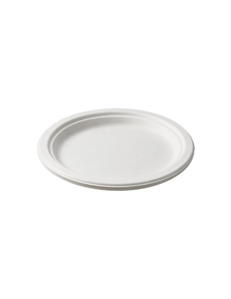 Plato Llano Biodegradable de Fibra | Desechables Ecológicos