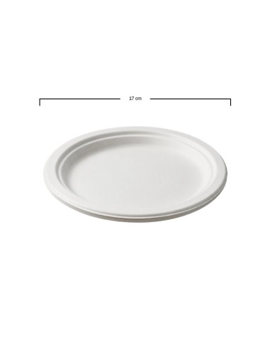 Plato Llano Biodegradable de Fibra | Desechables Ecológicos