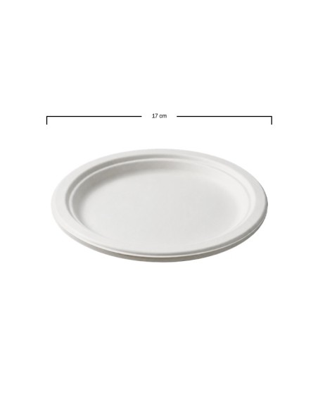 Plato Llano Biodegradable de Fibra | Desechables Ecológicos