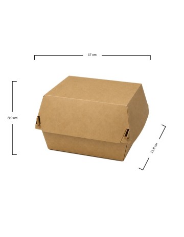 Caja burger Kraft mediana 12x12cm (600uds) 2
