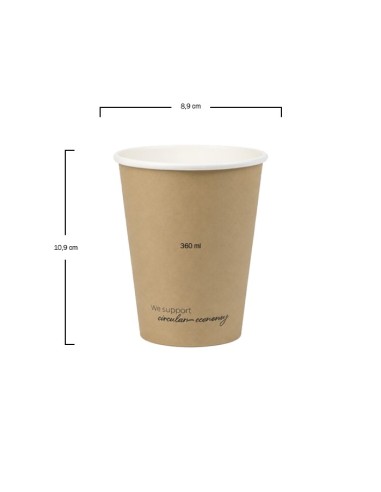 Vaso de Cartón Kraft 360ml (1000uds)
