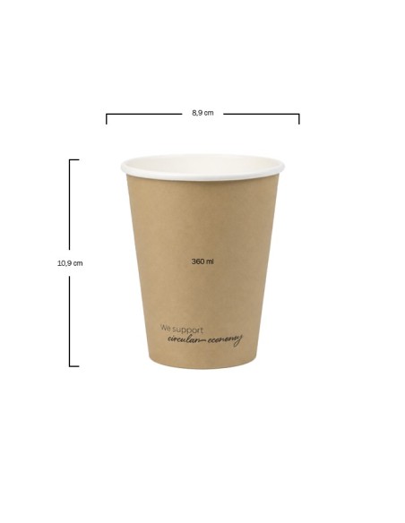 Vaso de Cartón Kraft 360ml (1000uds)