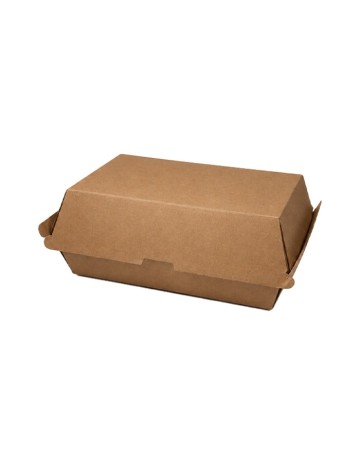 Caja Doble Burger Kraft 20x11x8,5cm (200uds)