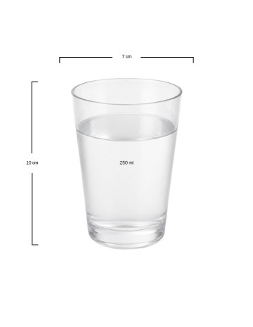 Vaso policarbonato 250ml (6uds) 2