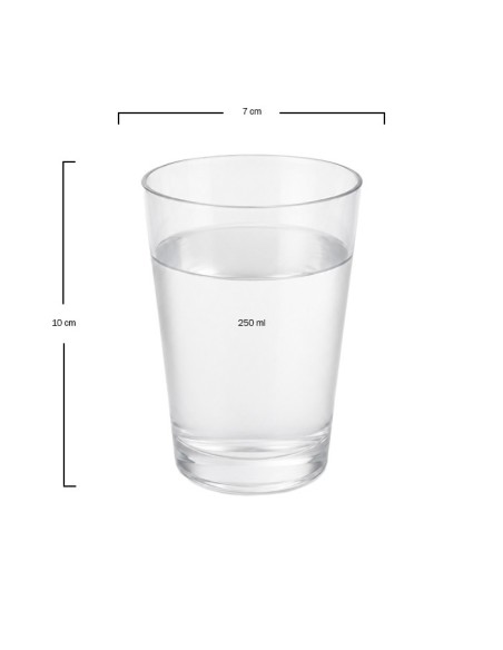 Vaso policarbonato 250ml (6uds)