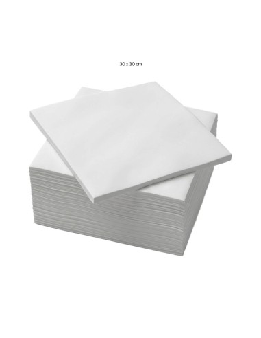 Servilleta Blanca 2C 30x30cm - Tissuan (3200 Uds)