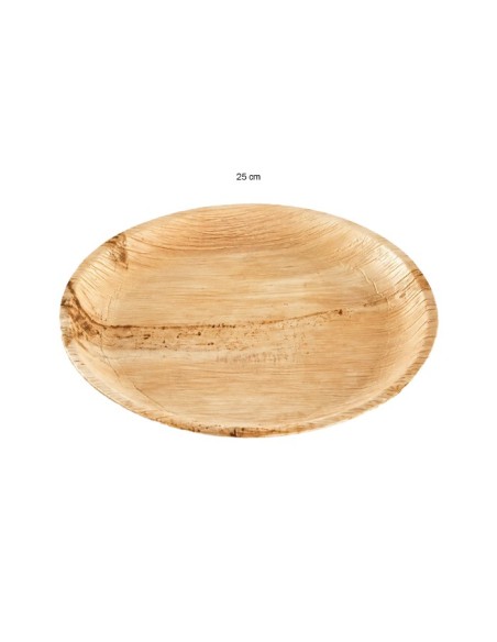 Plato Hoja de Palma Biodegradable Redondo | Betik (100 uds)