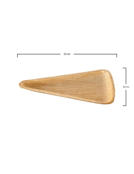 Triángulo Pizza Hoja de Palma Biodegradable | Betik (100 uds)