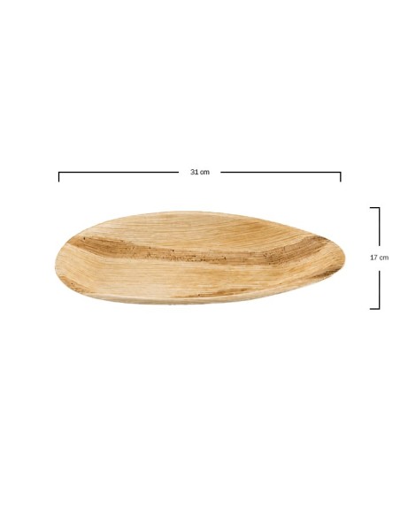 Plato Barco Hoja de Palma 31x17 cm Biodegradable | Betik