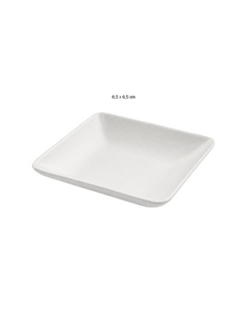 Mini Plato Bagazo Blanco 6,5cm - Betik (3000Uds) 2