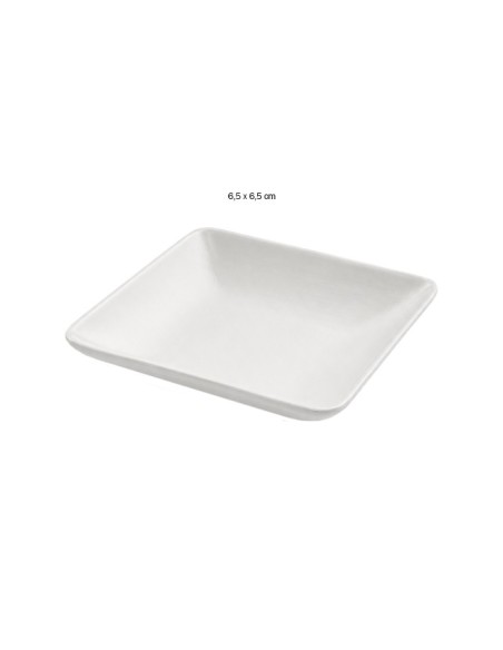 Mini Plato Bagazo Blanco 6,5cm - Betik (3000Uds)