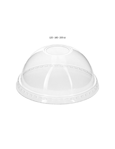 Tapa cúpula vaso 12oz/16oz/20oz PET (1000Uds)