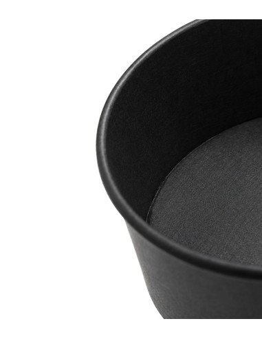 Ensaladera Cartón Negra con Tapa PET 550ml - Black Collection (250Uds)