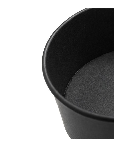 Ensaladera Cartón Negra con Tapa PET 550ml - Black Collection (250Uds)