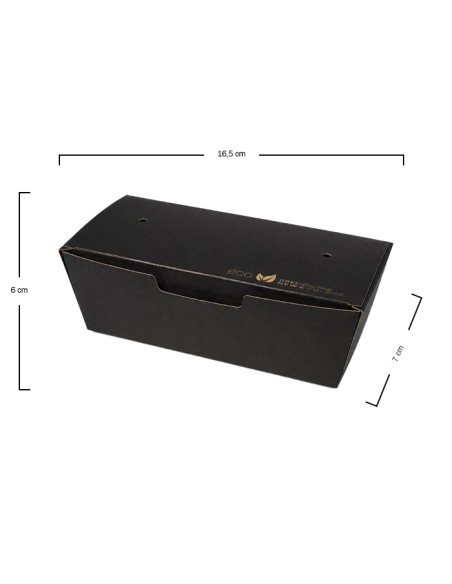 Caja Fritos 165x75x60mm 305gr - Black Collection (600Uds)