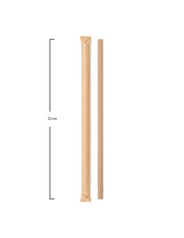 Pajita Papel Enfundada Kraft 8x230mm - Betik (6000Uds) 2