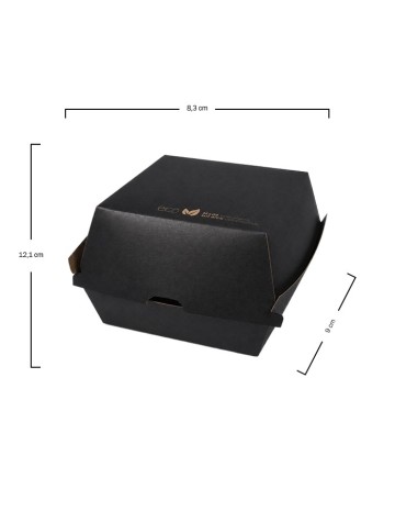 Caja Burger 120x120x90mm 305gr - Black Collection (400Uds) 2