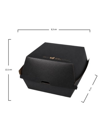 Caja Burger 120x120x90mm 305gr - Black Collection (400Uds)