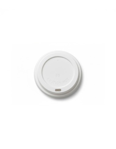 Tapa de plástico blanca para vaso cartón 240ml (1000uds)