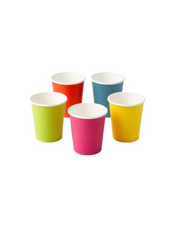 Vaso Cartón Mix Colores 210ml - Betik (1000Uds)