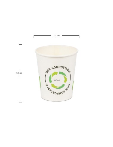 Vaso Carton Kraft Enfundado 210ml - Betik (500Uds)