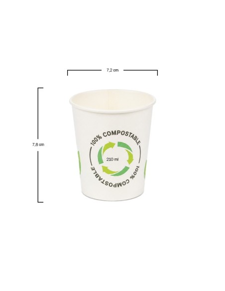 Vaso Carton Kraft Enfundado 210ml - Betik (500Uds)
