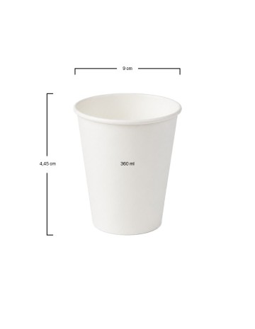 Vaso de cartón blanco 360ml (1000uds) 2